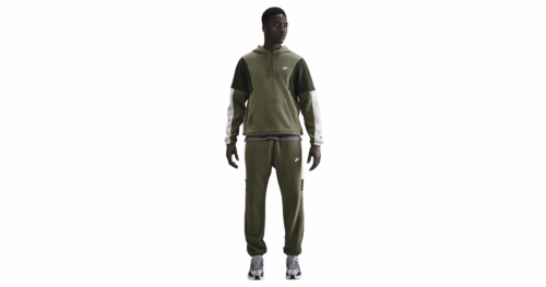 M NK CLUB FLEECE HDED TRACK GX